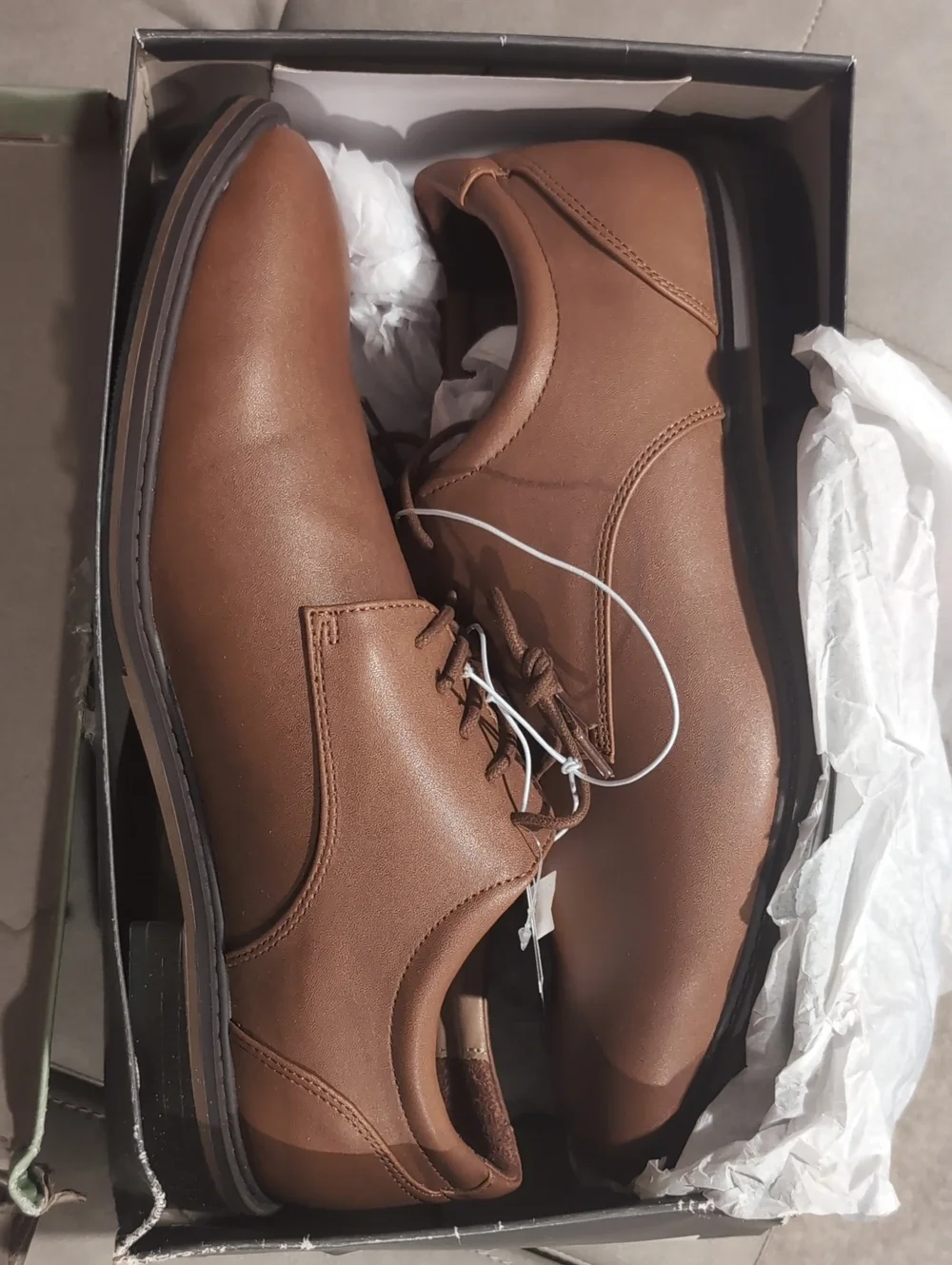 Men's Leo Brown Dress Shoes with Memory Foam Insole - Goodfellow & Co - Target